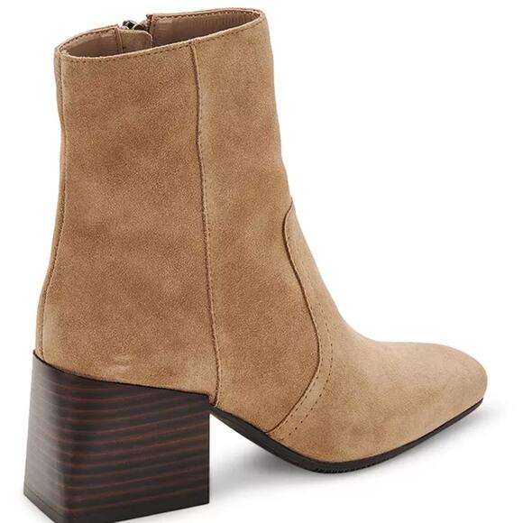 Blondo Salome Suede Boots 9.5 Tan NWOT Ankle Booties Waterproof Heel Capsule - Picture 3 of 9